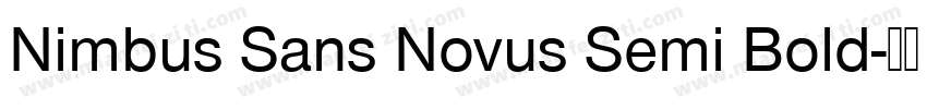 Nimbus Sans Novus Semi Bold字体转换